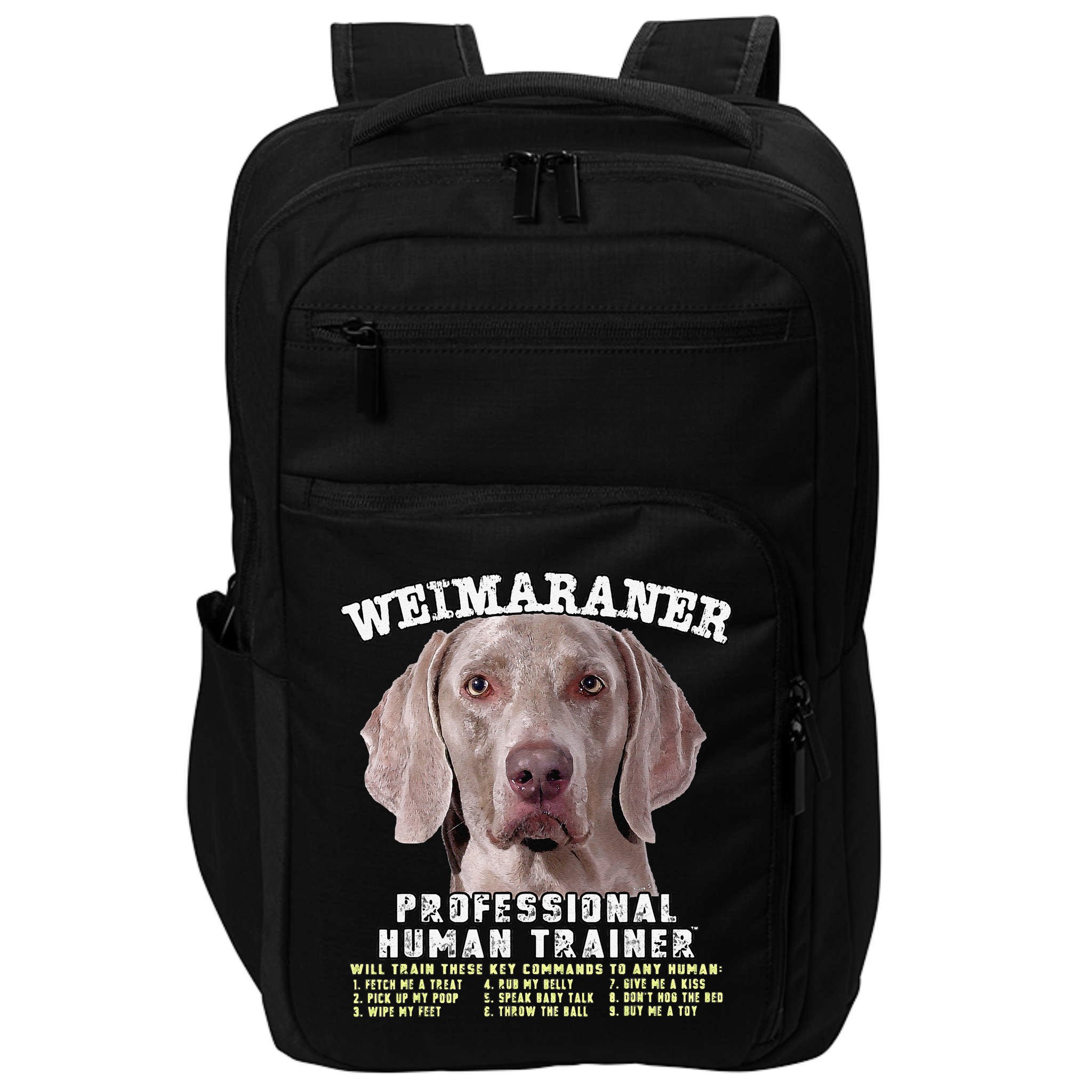 Weimaraner Professional Human Trainer Cute Dog Impact Tech Backpack