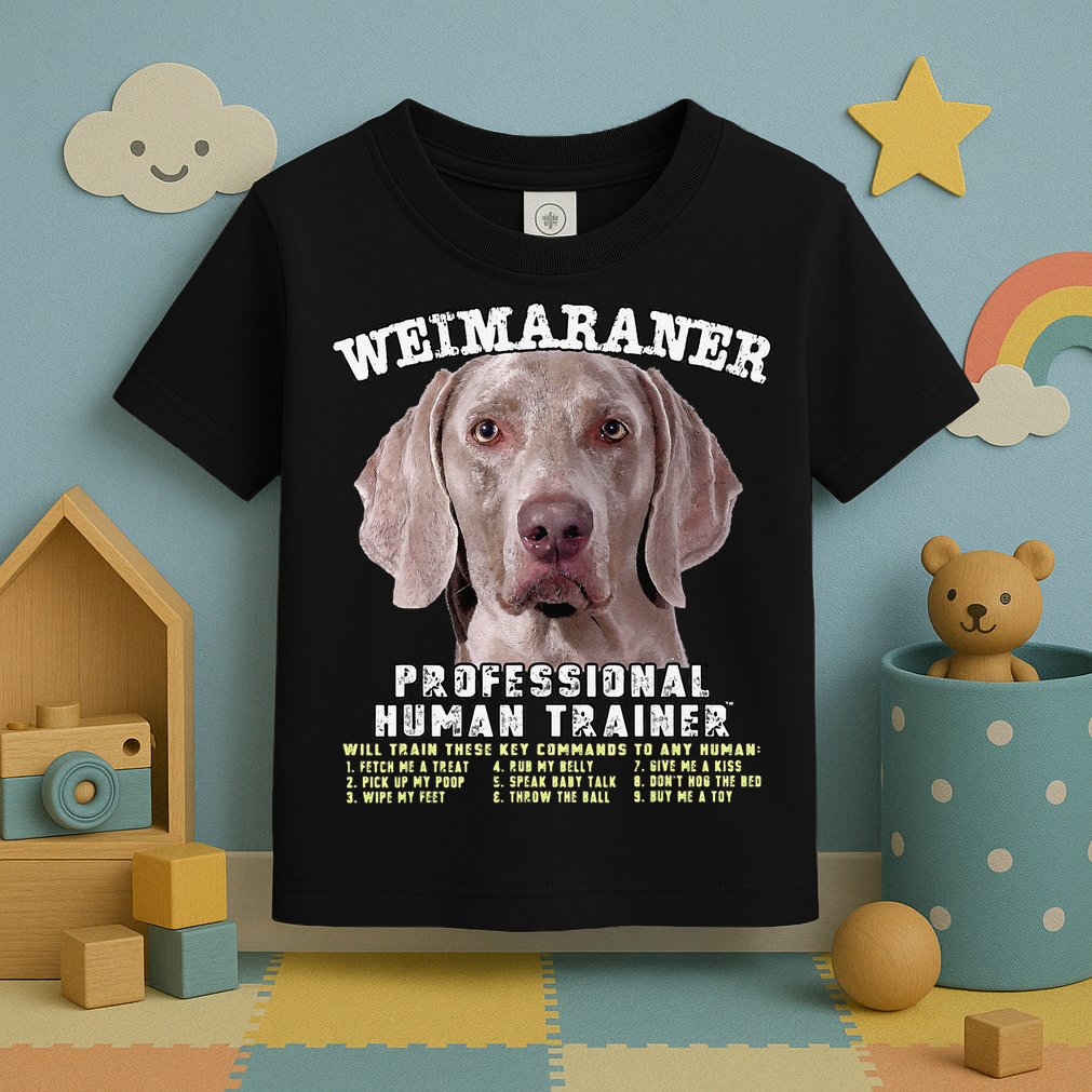 Weimaraner Professional Human Trainer Cute Dog Toddler T-Shirt