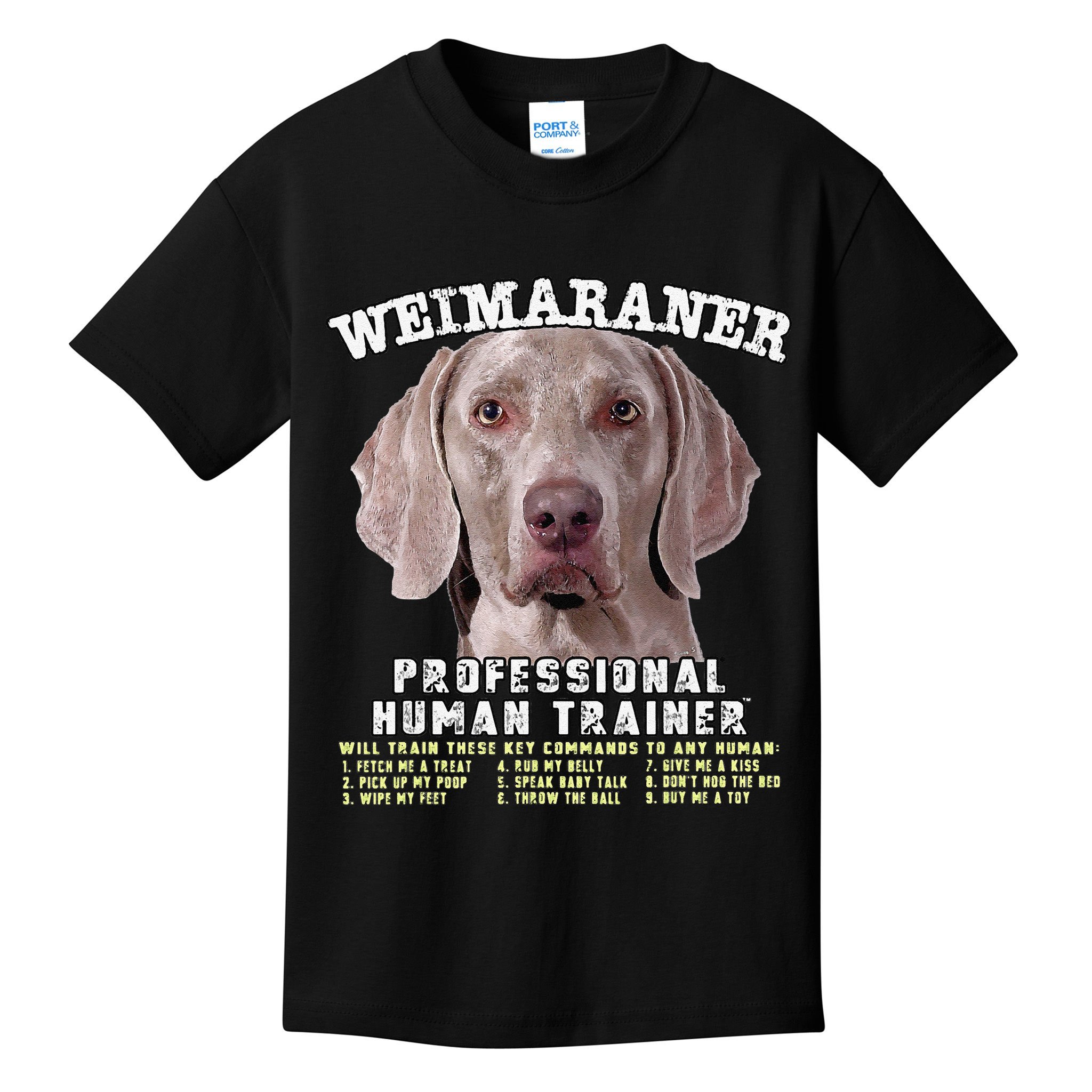 Weimaraner Professional Human Trainer Cute Dog Kids T-Shirt