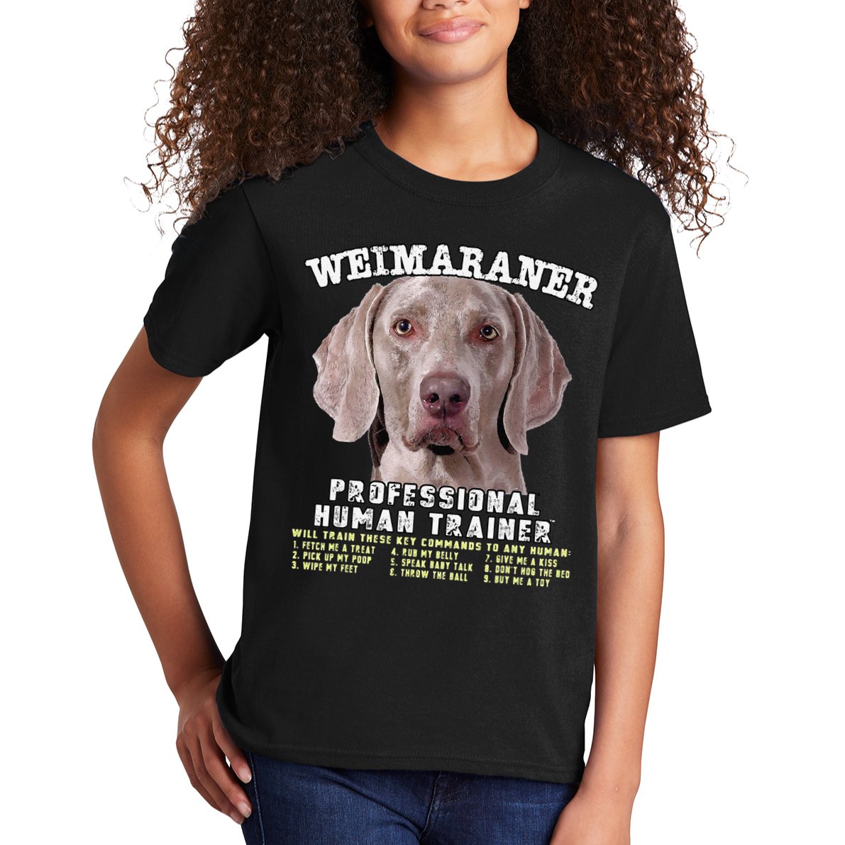 Weimaraner Professional Human Trainer Cute Dog Kids T-Shirt