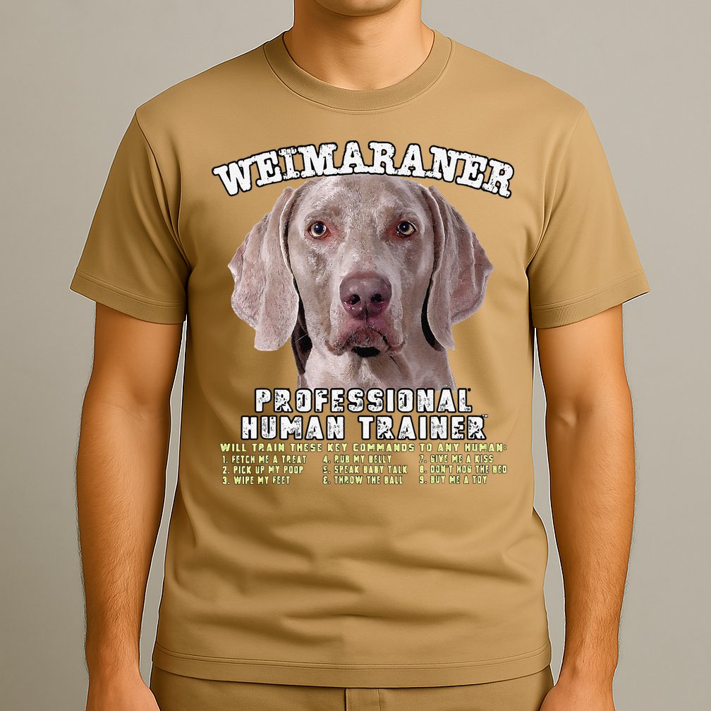 Weimaraner Professional Human Trainer Cute Dog T-Shirt