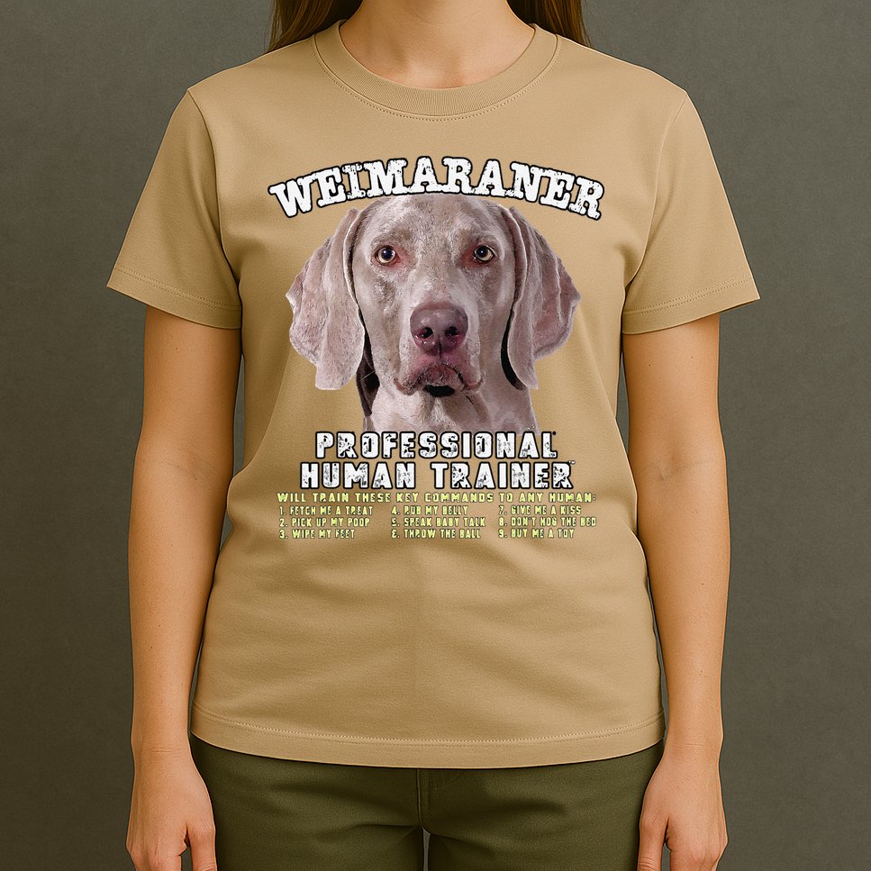 Weimaraner Professional Human Trainer Cute Dog T-Shirt