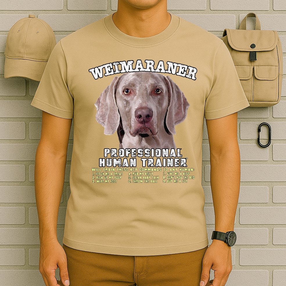 Weimaraner Professional Human Trainer Cute Dog T-Shirt