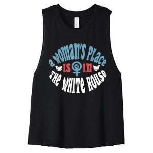 WomanS Place Is In The White House President Quote 2024 Women's Racerback Cropped Tank