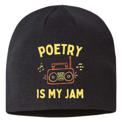 Womens Poetry Is My Jam Funny Poet Cool Poetry Lover Sustainable Beanie