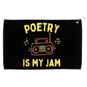 Womens Poetry Is My Jam Funny Poet Cool Poetry Lover Grommeted Golf Towel