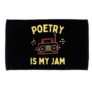 Womens Poetry Is My Jam Funny Poet Cool Poetry Lover Microfiber Hand Towel