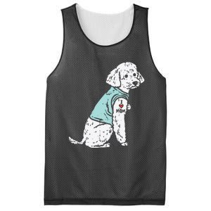 Womens Poodle I Love Mom Tattoo Cute Pet Dog Owner Lover Women Gift Mesh Reversible Basketball Jersey Tank