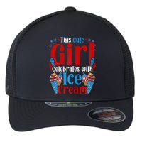 Womens Patriotic Ice Cream 4th Of July Flexfit Unipanel Trucker Cap