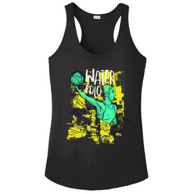 Water Polo In Action Ladies PosiCharge Competitor Racerback Tank