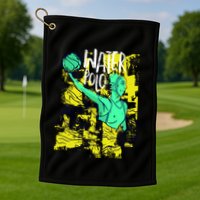 Water Polo In Action Golf Towel