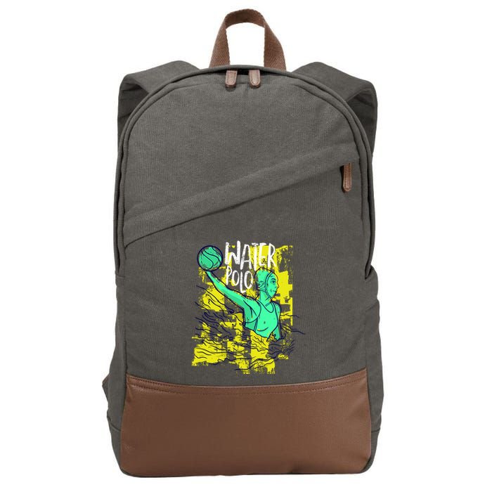 Water Polo In Action Cotton Canvas Backpack