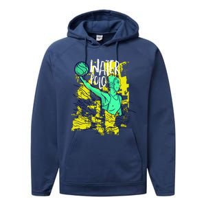 Water Polo In Action Performance Fleece Hoodie