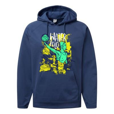 Water Polo In Action Performance Fleece Hoodie