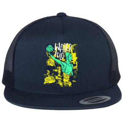 Water Polo In Action Flat Bill Trucker Hat