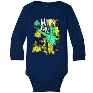 Water Polo In Action Baby Long Sleeve Bodysuit