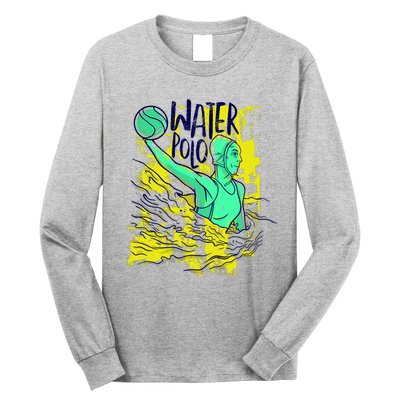 Water Polo In Action Long Sleeve Shirt