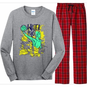 Water Polo In Action Long Sleeve Pajama Set