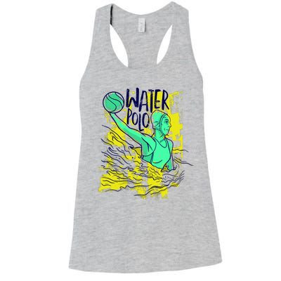 Water Polo In Action Women's Racerback Tank