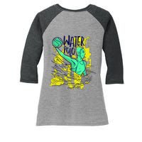 Water Polo In Action Women's Tri-Blend 3/4-Sleeve Raglan Shirt