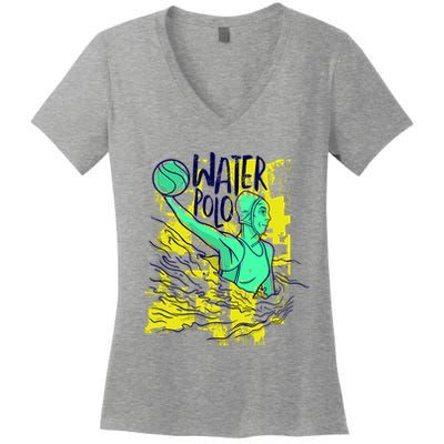 Water Polo In Action Women's V-Neck T-Shirt