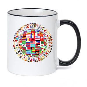 World Peace International Day Of Peace National Flags 11oz Black Color Changing Mug