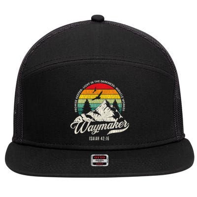 Waymaker Promise Keeper Miracle Worker Christian 7 Panel Mesh Trucker Snapback Hat