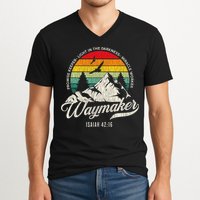 Waymaker Promise Keeper Miracle Worker Christian V-Neck T-Shirt