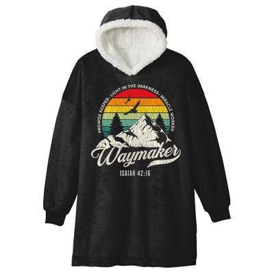 Waymaker Promise Keeper Miracle Worker Christian Hooded Wearable Blanket