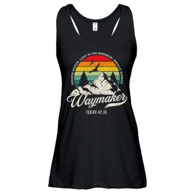 Waymaker Promise Keeper Miracle Worker Christian Ladies Essential Flowy Tank