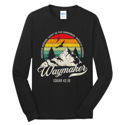 Waymaker Promise Keeper Miracle Worker Christian Tall Long Sleeve T-Shirt