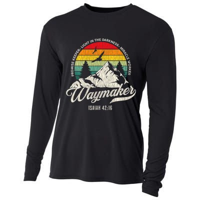 Waymaker Promise Keeper Miracle Worker Christian Cooling Performance Long Sleeve Crew