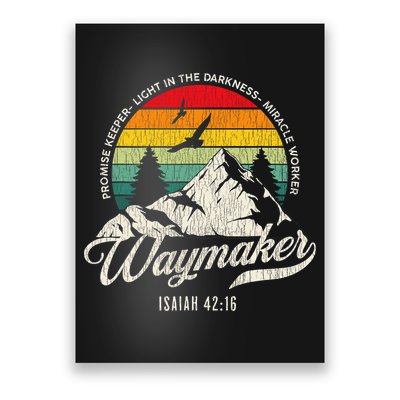 Waymaker Promise Keeper Miracle Worker Christian Poster