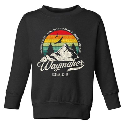 Waymaker Promise Keeper Miracle Worker Christian Toddler Sweatshirt