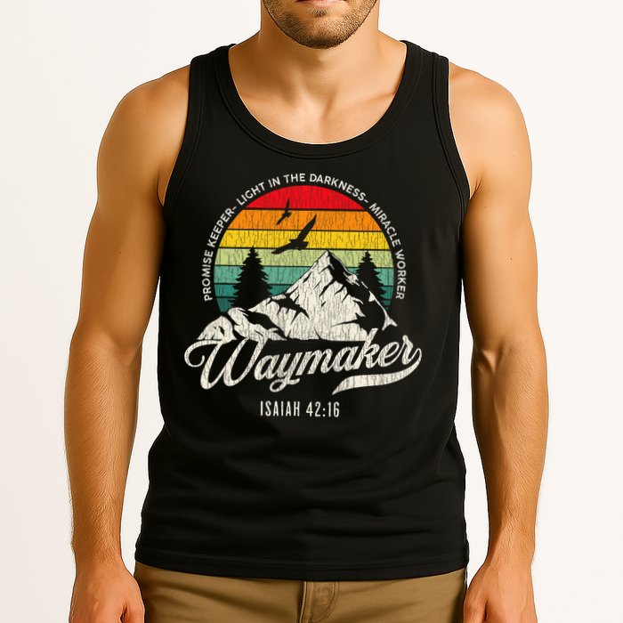 Waymaker Promise Keeper Miracle Worker Christian Tank Top