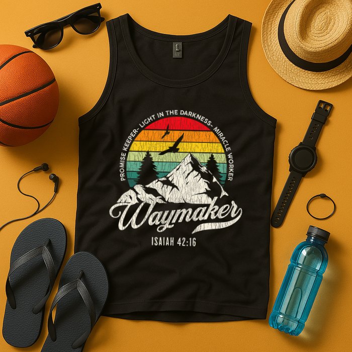 Waymaker Promise Keeper Miracle Worker Christian Tank Top