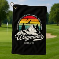 Waymaker Promise Keeper Miracle Worker Christian Golf Towel