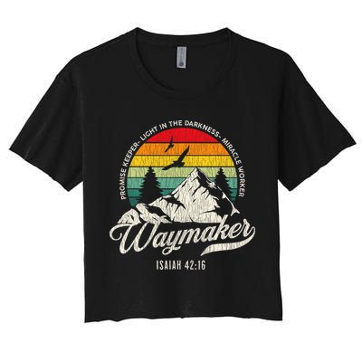 Waymaker Promise Keeper Miracle Worker Christian Crop Top