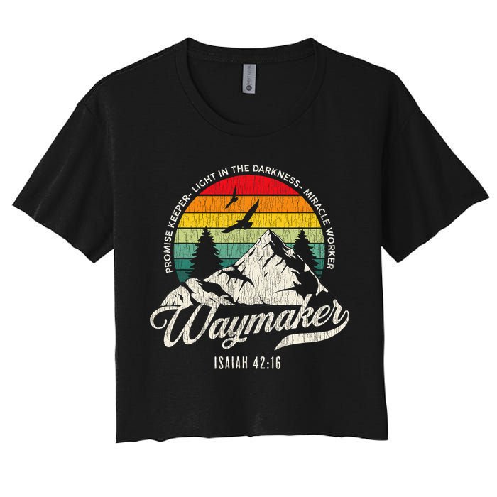 Waymaker Promise Keeper Miracle Worker Christian Crop Top