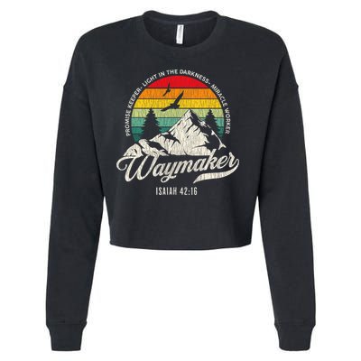 Waymaker Promise Keeper Miracle Worker Christian Cropped Pullover Crew