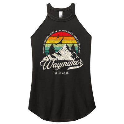 Waymaker Promise Keeper Miracle Worker Christian Women's Perfect Tri Rocker Tank