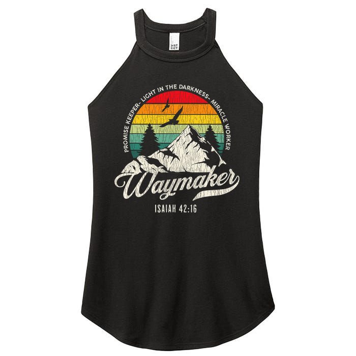 Waymaker Promise Keeper Miracle Worker Christian Women's Perfect Tri Rocker Tank