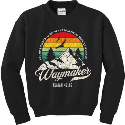 Waymaker Promise Keeper Miracle Worker Christian Kids Sweatshirt