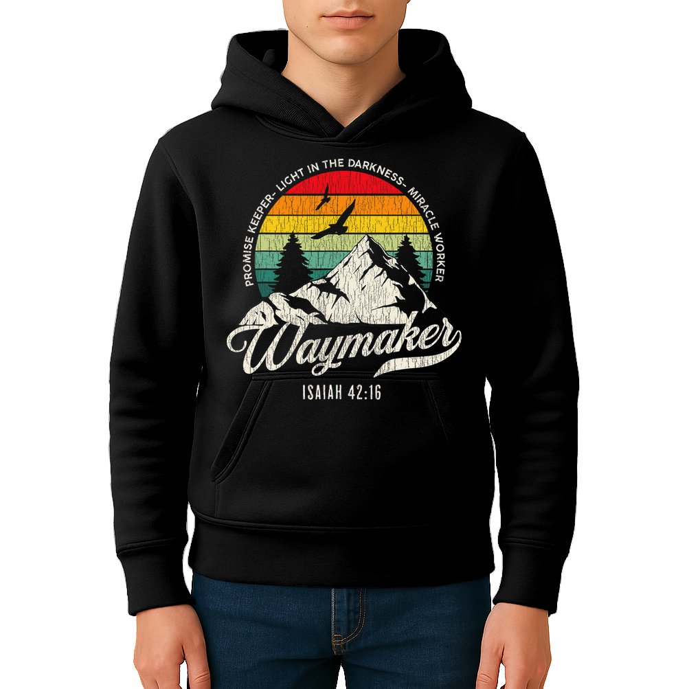 Waymaker Promise Keeper Miracle Worker Christian Kids Hoodie