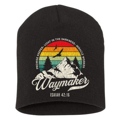 Waymaker Promise Keeper Miracle Worker Christian Short Acrylic Beanie