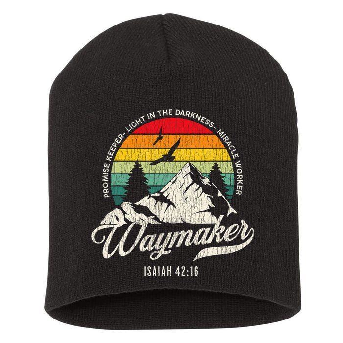 Waymaker Promise Keeper Miracle Worker Christian Short Acrylic Beanie