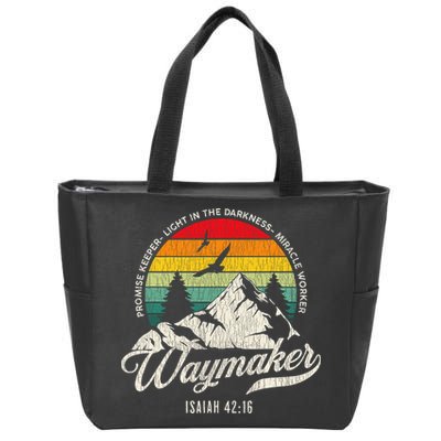 Waymaker Promise Keeper Miracle Worker Christian Zip Tote Bag