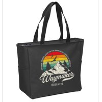 Waymaker Promise Keeper Miracle Worker Christian Zip Tote Bag