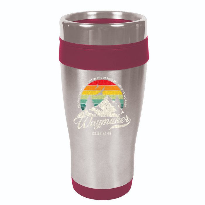 Waymaker Promise Keeper Miracle Worker Christian 16oz Travel Tumbler