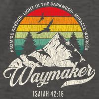 Waymaker Promise Keeper Miracle Worker Christian Vector Backpack